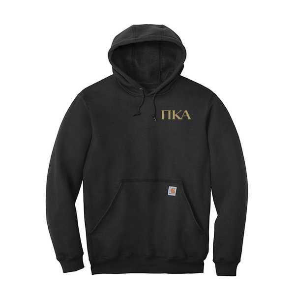 Pi Kappa Alpha Fraternity Carhartt Embroidered Greek Letter Midweight Hooded Sweatshirt