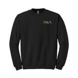 Pi Kappa Alpha Fraternity Embroidered Greek Letter Gildan Crewneck Sweatshirt.
