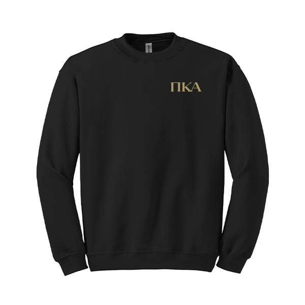 Pi Kappa Alpha Fraternity Embroidered Greek Letter Gildan Crewneck Sweatshirt.