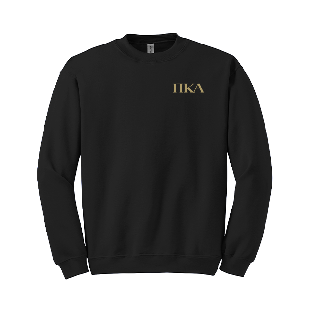 Pi Kappa Alpha Fraternity Embroidered Greek Letter Gildan Crewneck Sweatshirt.