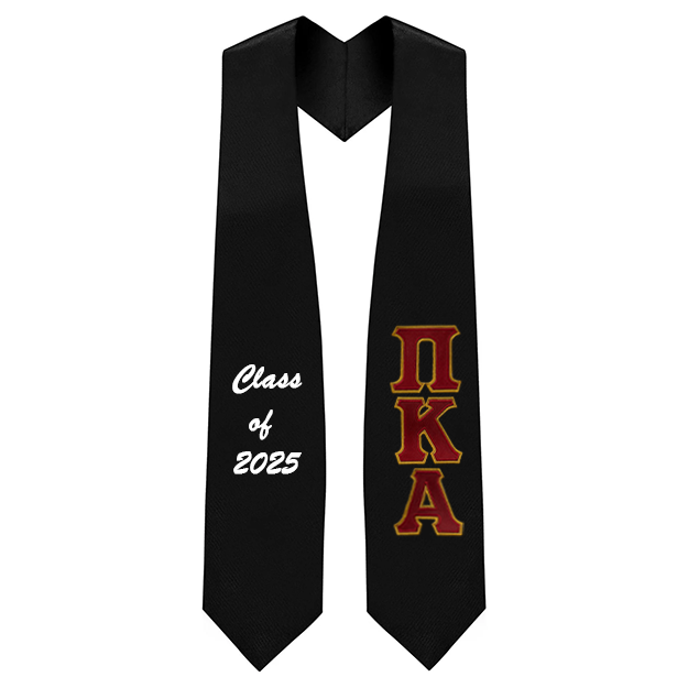 Custom Pi Kappa Alpha Fraternity Tackle Twill Greek Letter Graduation Stole