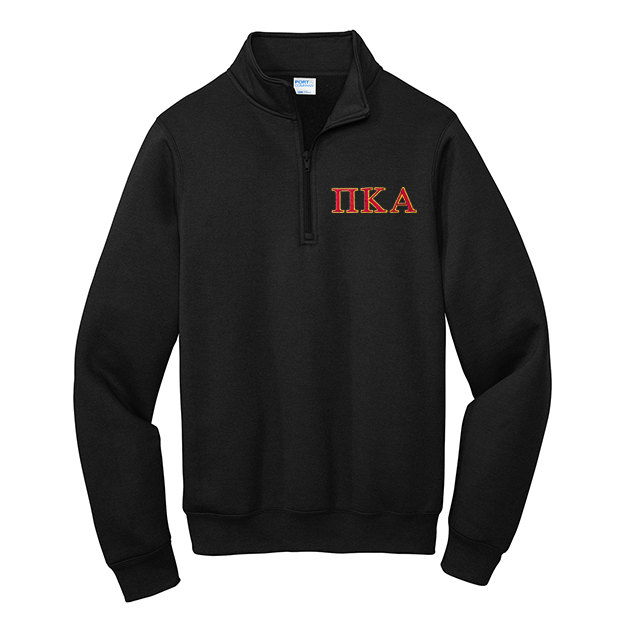 Pi Kappa Alpha Quarter Zip Embroidered Greek Letters