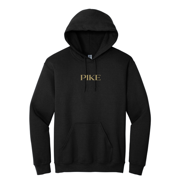 Represent your Pi Kappa Alpha brotherhood with this defined embroidered Gildan hoodie. It features your esteemed Primary logo embroidered on the center chest for a sharp and meaningful presentation. You have the choice of hoodie color, and embroidery color.