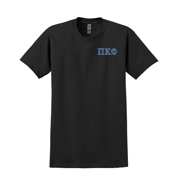 Pi Kappa Phi Fraternity Embroidered Greek Letter Gildan T-shirt