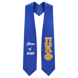 Custom Pi Kappa Phi Fraternity Tackle Twill Greek Letter Graduation Stole