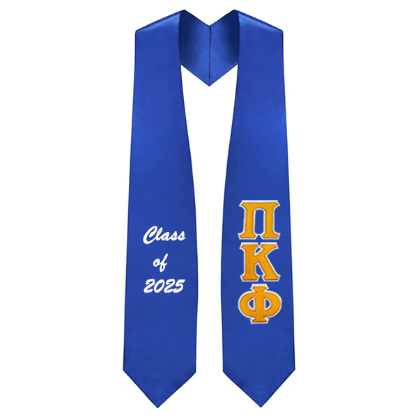 Custom Pi Kappa Phi Fraternity Tackle Twill Greek Letter Graduation Stole