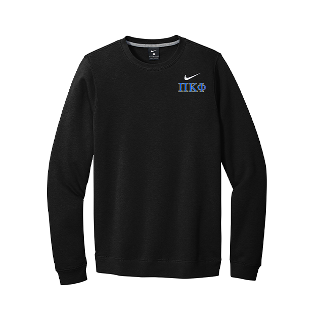 Pi Kappa Phi Fraternity Nike Embroidered Greek Letter Crewneck Sweatshirt