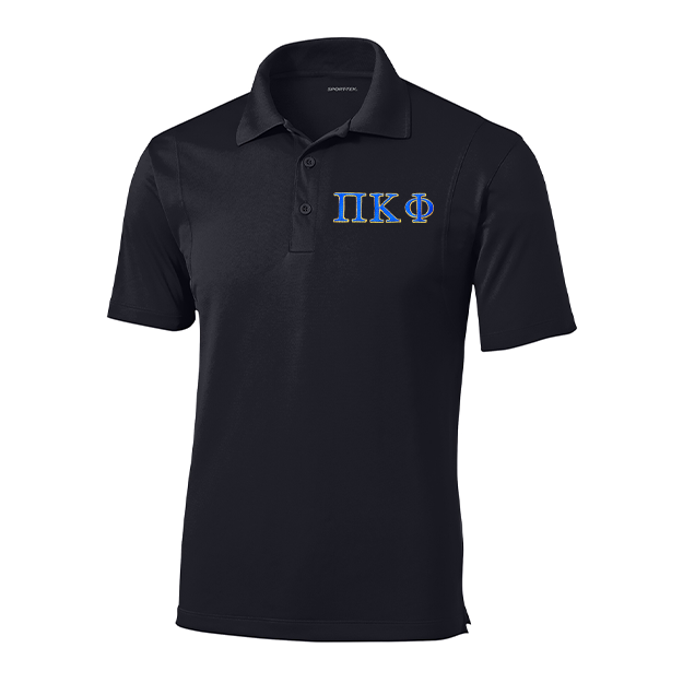 Pi Kappa Phi Sport-Tek Micropique Polo Embroidered Greek Letters ...
