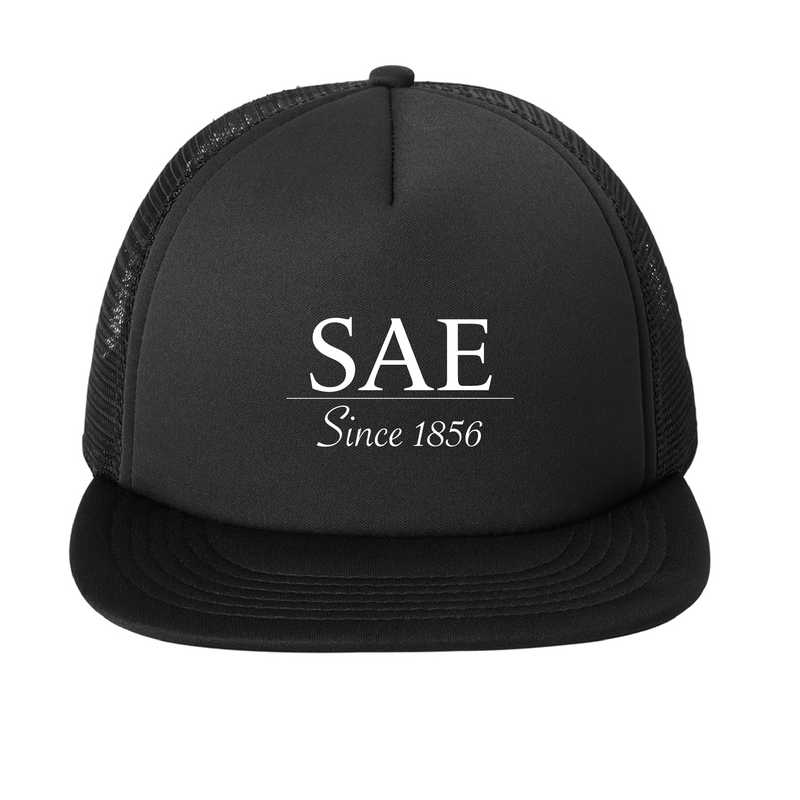Sigma Alpha Epsilon Fraternity Established Embroidered Foam Trucker Hat