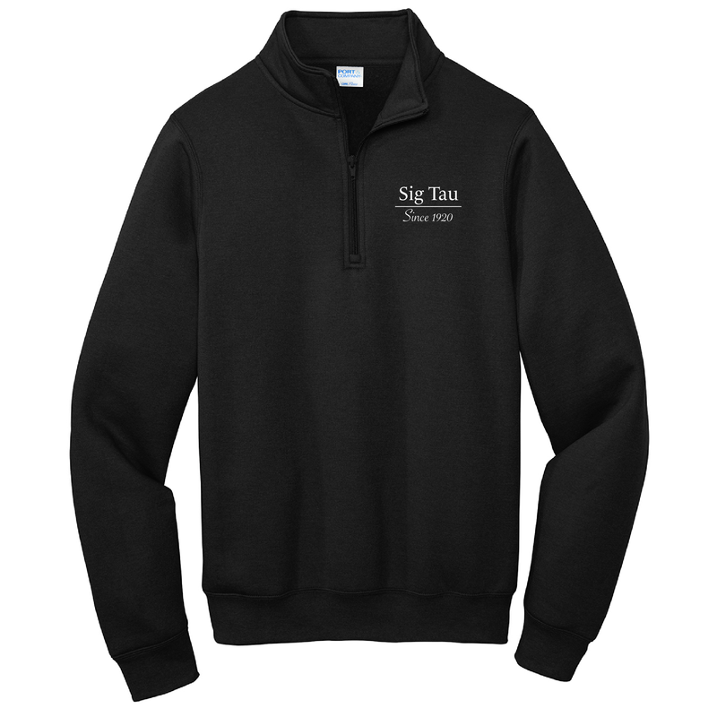 Sigma Tau Gamma Fraternity Embroidered Established Quarter Zip Sweatshirt