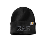 Sigma Alpha Epsilon Carhartt Beanie Embroidered Greek Letters