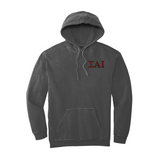 Sigma Alpha Iota Comfort Colors Hoodie - Embroidered Greek Letters