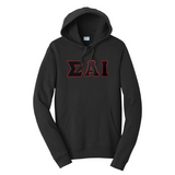 PREMIUM Sigma Alpha Iota Hooded Sweatshirt - Sewn on Greek Letters