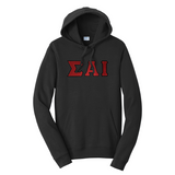 PREMIUM Sigma Alpha Iota Hooded Sweatshirt - Sewn on Greek Letters