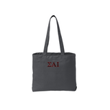 Sigma Alpha Iota Tote Bag - Embroidered Greek Letters