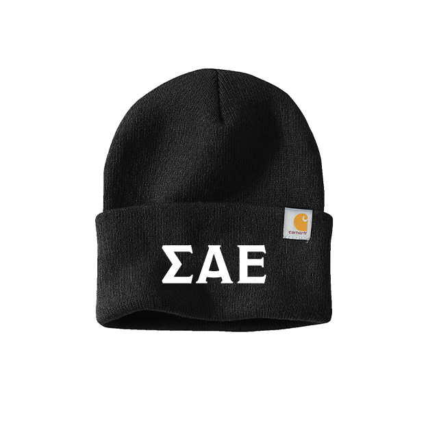 Sigma Alpha Epsilon Fraternity Embroidered Greek letters Carhartt Watch Cap