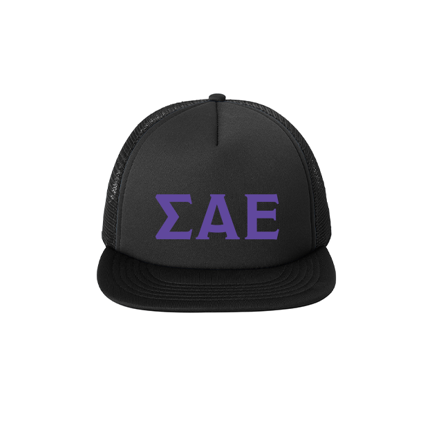 Sigma Alpha Epsilon Fraternity Foam Trucker Hat Embroidered Greek Letters