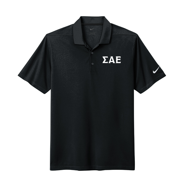 Sigma Alpha Epsilon Fraternity Greek letter embroidered Nike polo shirt