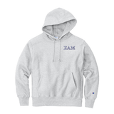 Sigma Alpha Mu Fraternity Champion Reverse Weave Embroidered Greek Letter Hoodie