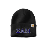 Sigma Alpha Mu Fraternity embroidered Greek letters Carhartt Watch Cap