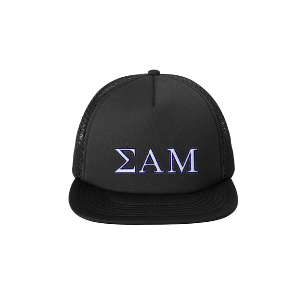 Sigma Alpha Mu Fraternity Foam Trucker Hat Embroidered Greek Letters
