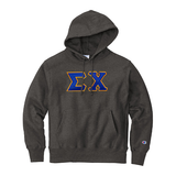 Sigma Chi Fraternity Champion Reverse Weave Greek Letter Hooded Sweatshirt