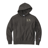 Sigma Chi Fraternity Champion Reverse Weave Embroidered Greek Letter Hoodie