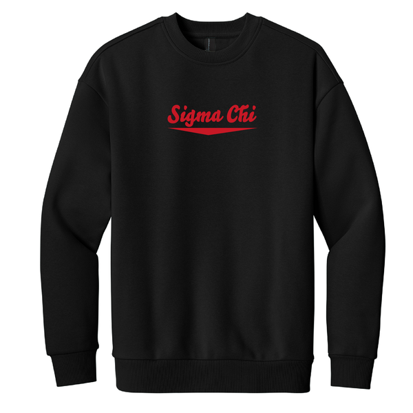 Sigma Chi Fraternity Embroidered Baseline Crewneck Sweatshirt