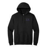 Sigma Chi Fraternity Embroidered Greek Letters Gildan Hoodie