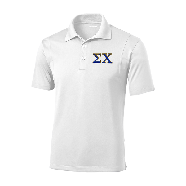 Sigma Chi Fraternity Embroidered Greek Letter Sport-Tek Micropique Polo