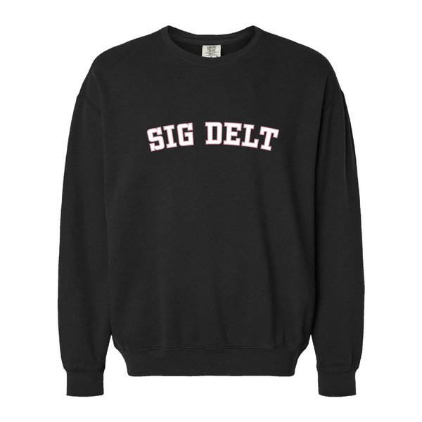 Sigma Delta Tau Sorority Varsity Basics Crewneck Sweatshirt