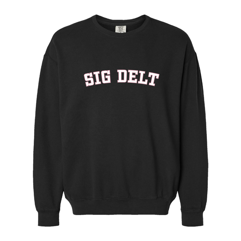 Sigma Delta Tau Sorority Varsity Basics Crewneck Sweatshirt