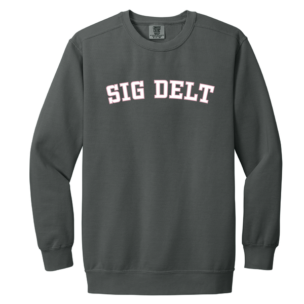 Sigma Delta Tau Sorority Varsity Basics Crewneck Sweatshirt