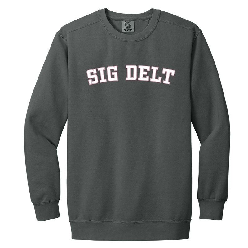 Sigma Delta Tau Sorority Varsity Basics Crewneck Sweatshirt