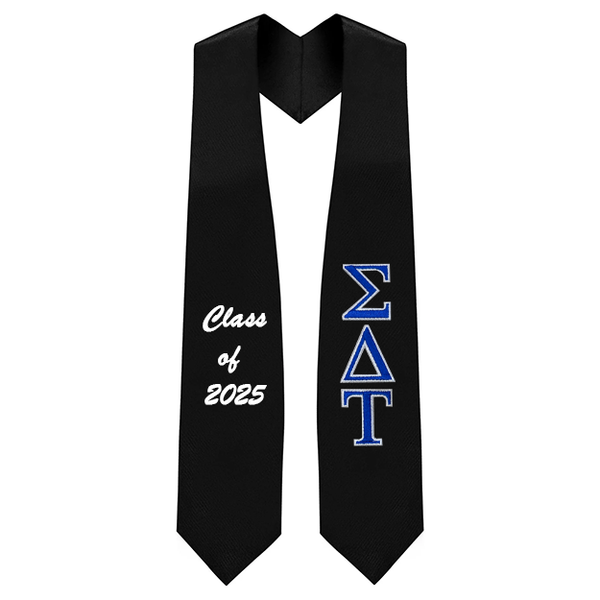 Sigma Delta Tau Sorority Embroidered Graduation Stole