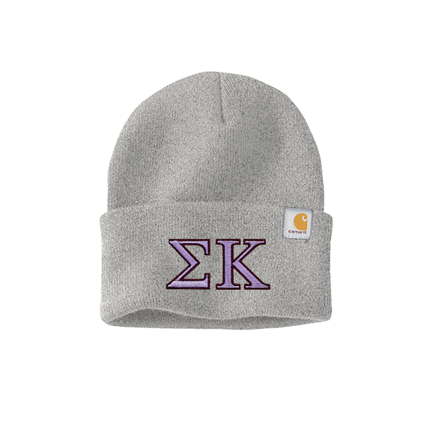 Sigma Kappa Sorority Embroidered Greek letters Carhartt Watch Cap