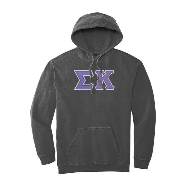 Sigma Kappa Sorority Comfort Colors Greek Letter Hooded Sweatshirt