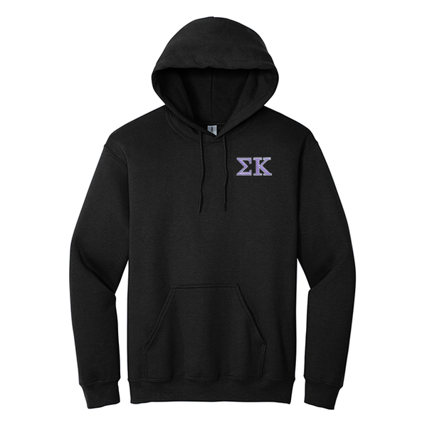 Sigma Kappa Sorority Embroidered Greek Letters Gildan Hoodie
