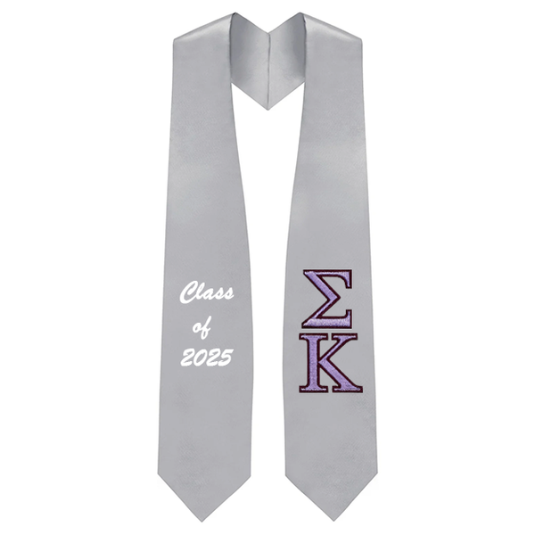 Custom Sigma Kappa Sorority Embroidered Graduation Stole