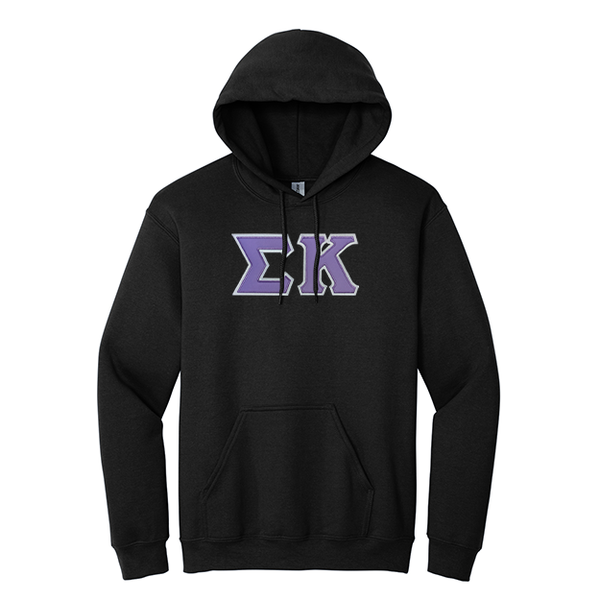 Sigma Kappa Sorority Sewn on Greek Letter Gildan Hoodie
