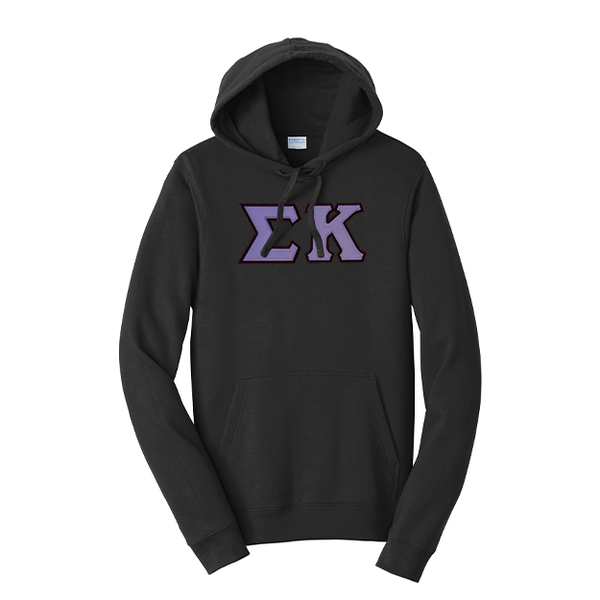 Premium Sigma Kappa&nbsp;Sorority Satin Stitch Sewn on Greek Letter Fan Favorite Port and Company Hoodie