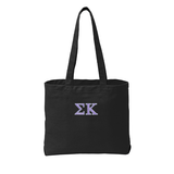 Sigma Kappa&nbsp;Sorority Beach Wash Tote Bag Embroidered Greek Letters