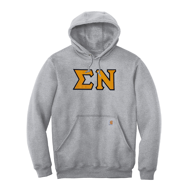 Sigma Nu Fraternity Carhartt Greek Letter Midweight Hooded Sweatshirt