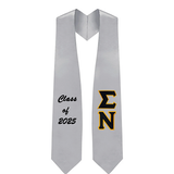 Custom Sigma Nu Fraternity Tackle Twill Greek Letter Graduation Stole