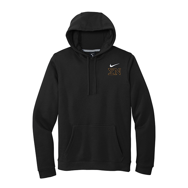 Sigma Nu Fraternity Nike Hoodie Embroidered Greek Letters