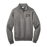 Sigma Nu Fraternity Port Authority Quarter Zip With Embroidered Greek Letters