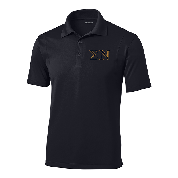 Sigma Nu Fraternity Embroidered Greek Letter Sport-Tek Micropique Polo