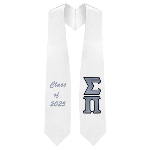 Custom Sigma Pi Fraternity Tackle Twill Greek Letter Graduation Stole