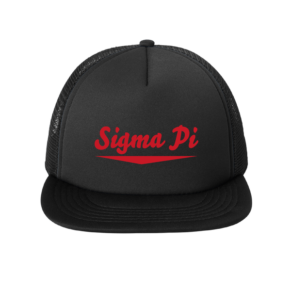 Sigma Pi Fraternity Baseline Embroidered Foam Trucker Hat