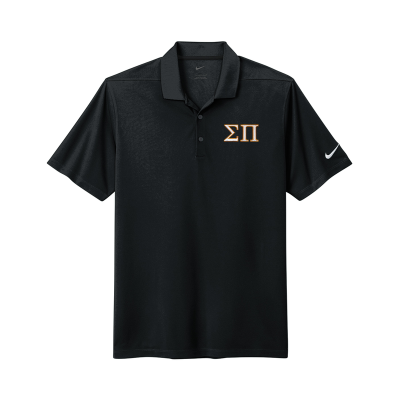 Wear your Sigma Pi letters on this classic embroidered Nike polo. Your distinctive ΣΠ Greek letters are neatly embroidered on the left chest, offering a lasting and tasteful emblem of your fraternity. 